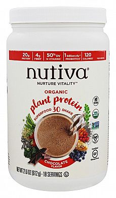 Nutiva Organic Plant Protein Superfood 30 Shake Chocolate product front